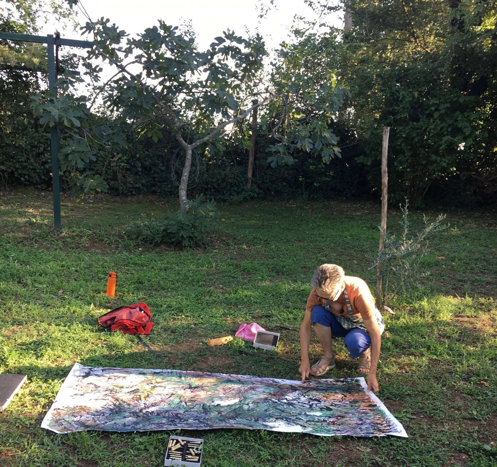 Felicity in the olive grove